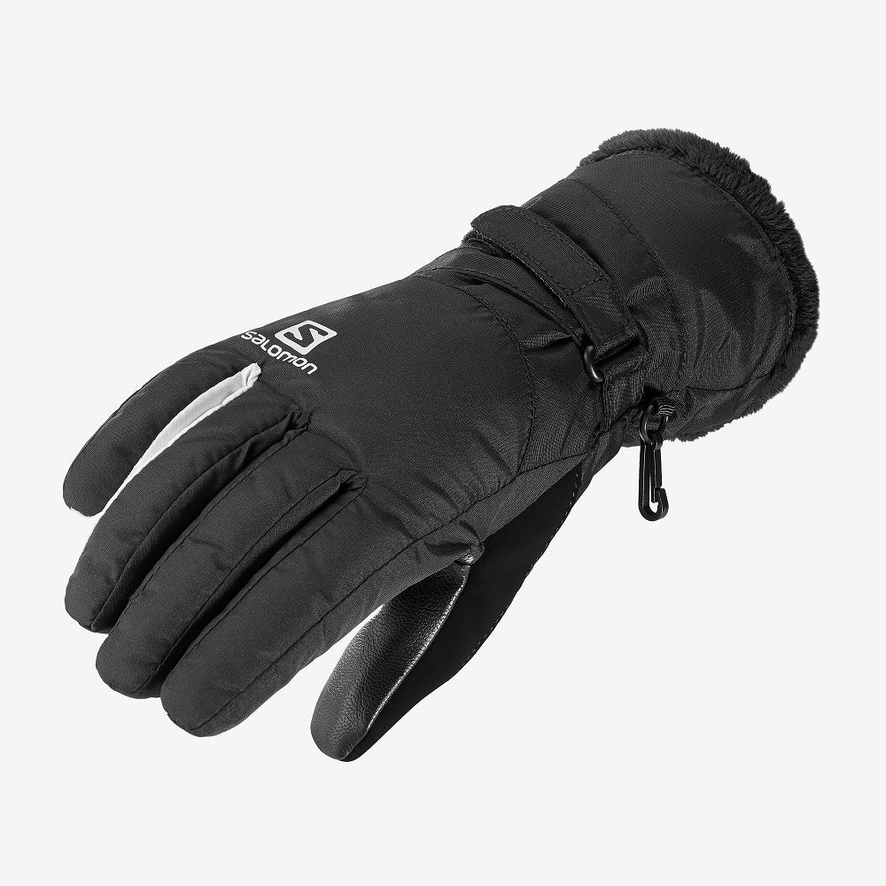 Gants Salomon Femme Noir - Salomon FORCE DRY W - France (9810-QTYBA)